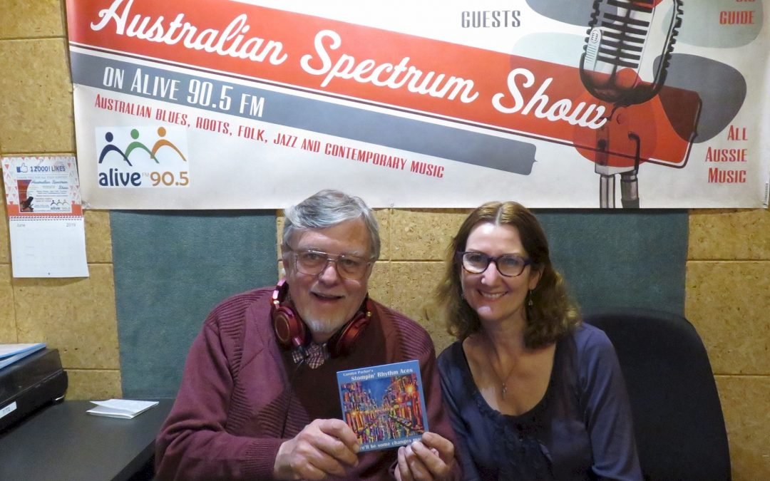 Carolyn Packer with Ross Fear on his Australian Spectrum music show